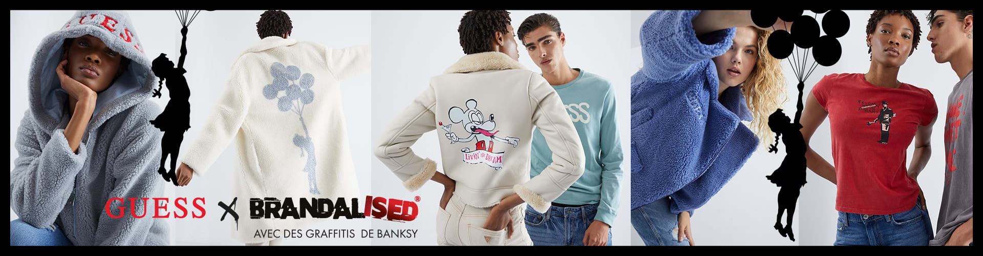 GUESS x BRANDALISED with graffiti by Banksy