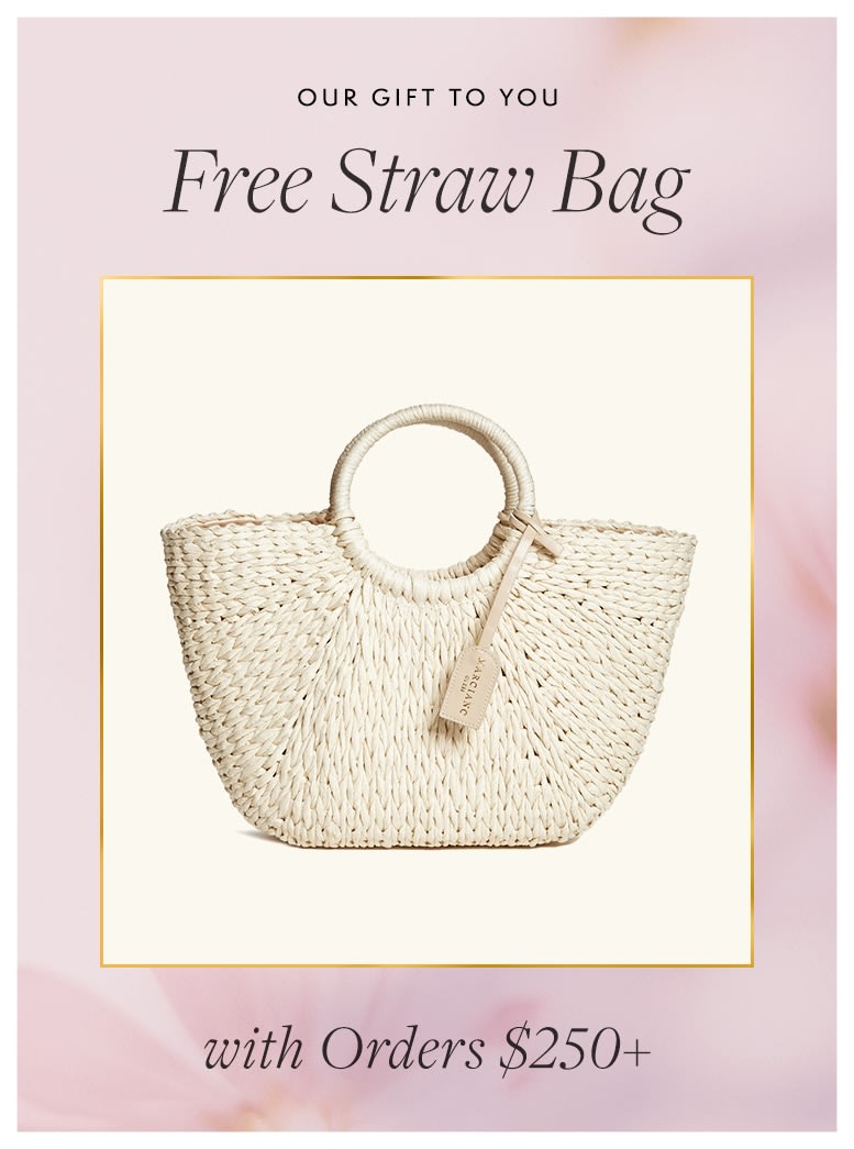 Free Straw Bag with Orders $250+