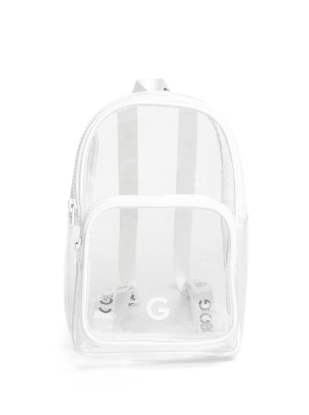 guess mini backpack white