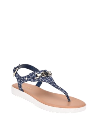 guess denim sandals