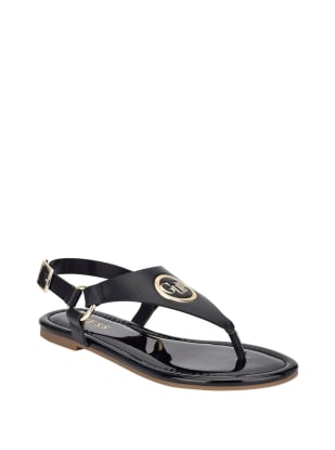 guess black flip flops