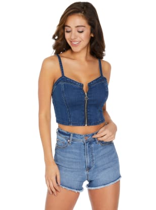 guess lola denim jumpsuit