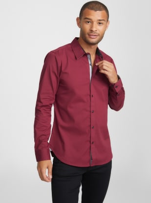 guess men's dress shirts
