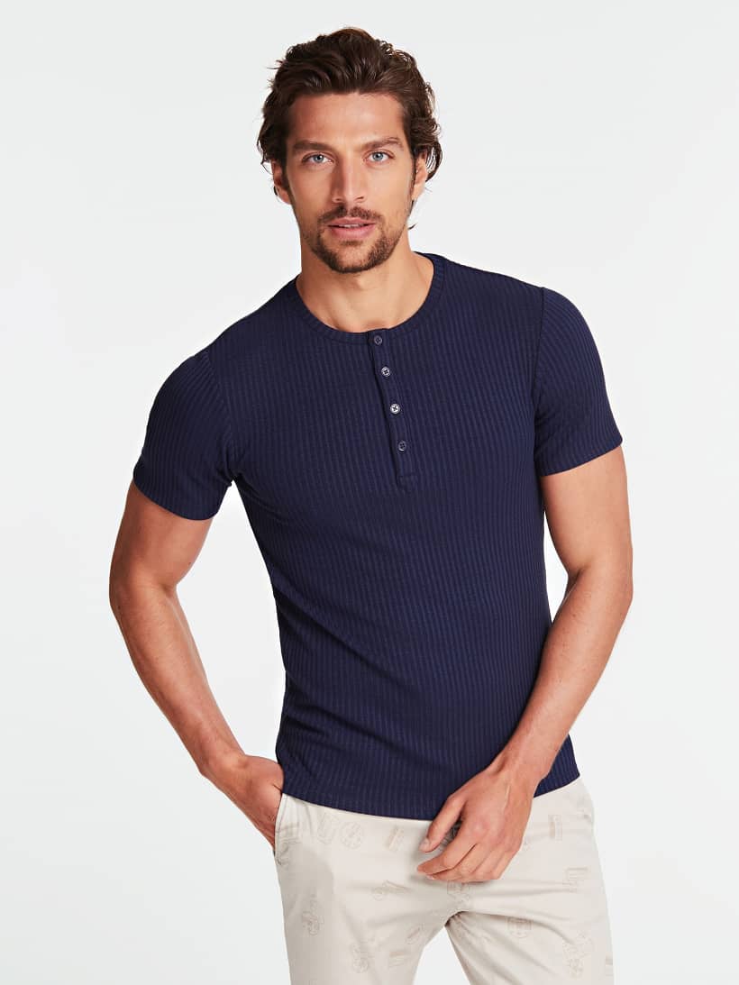 guess henley shirt