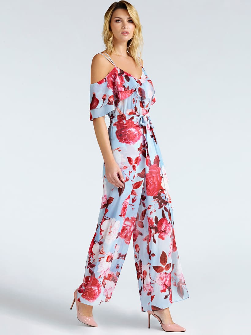 guess floral jumpsuit
