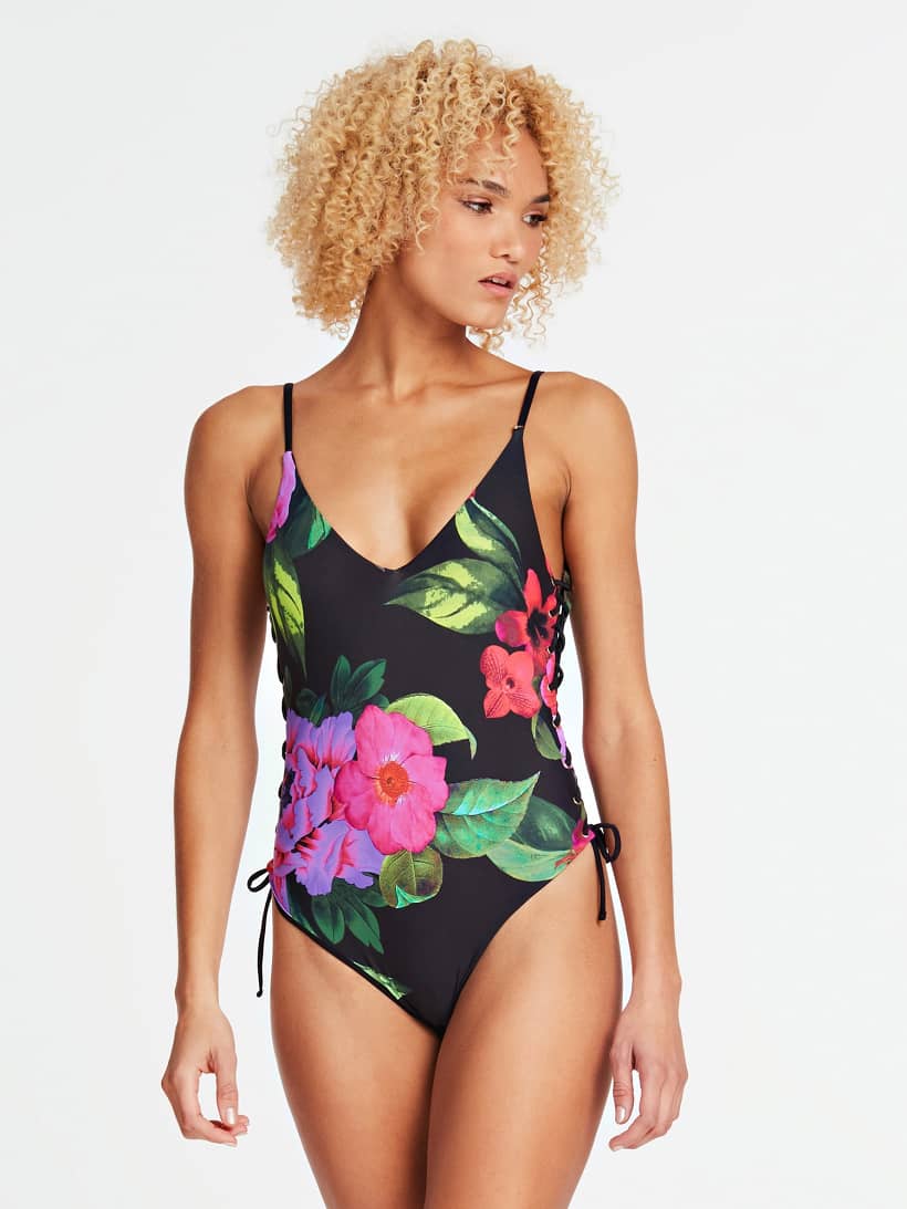 swimsuit with flower straps