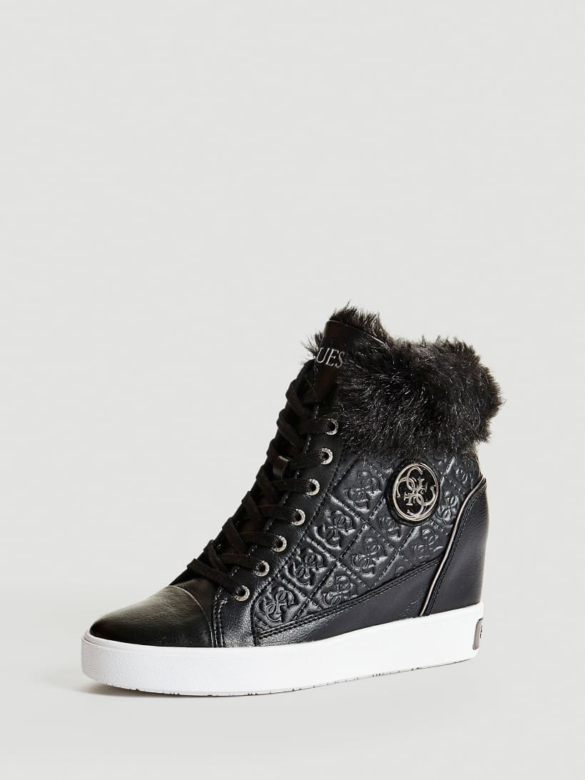 sneaker wedges guess