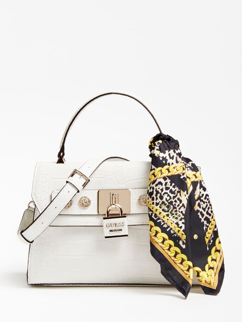 croc print handbag