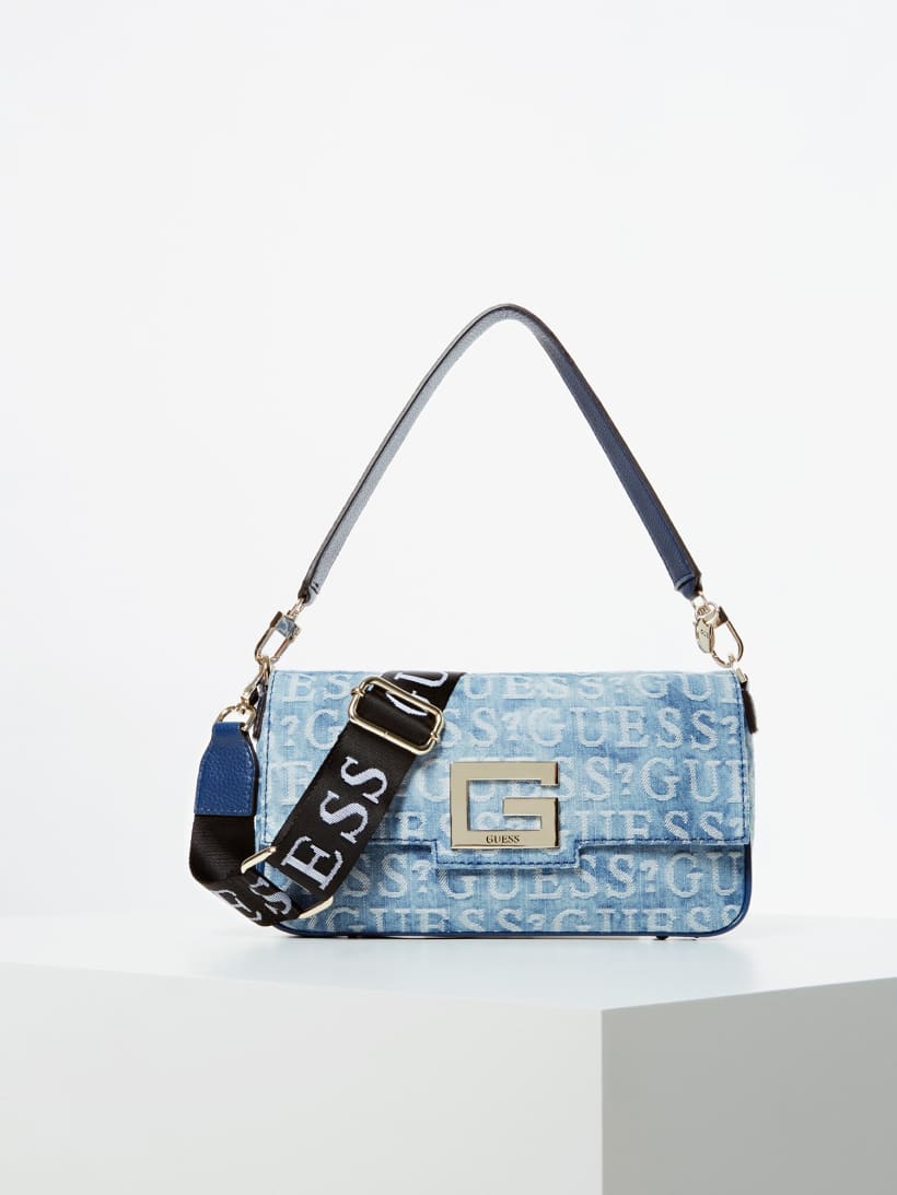 Brightside Denim Shoulder Bag Guess Eu