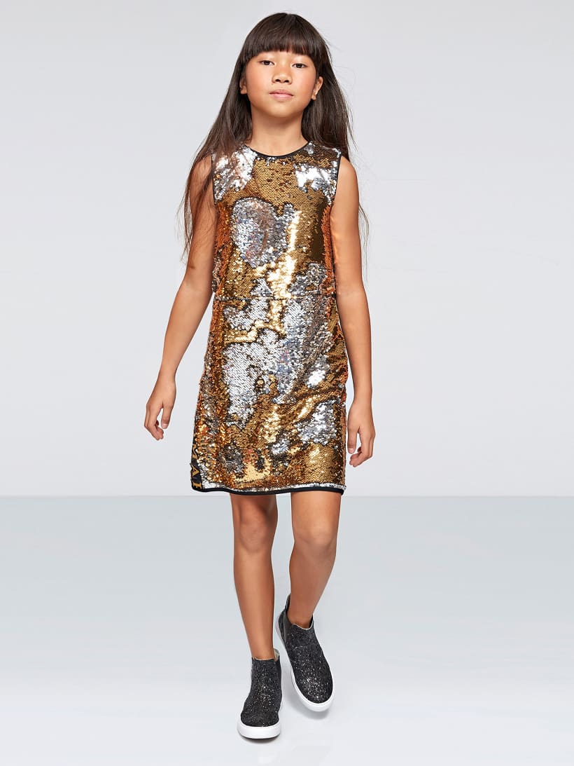 girls reversible sequin dress