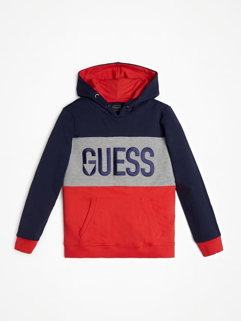 guess red sweatshirt