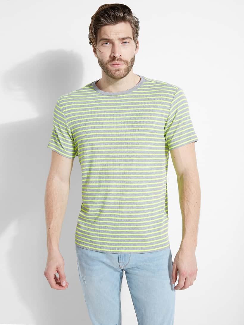 camiseta guess rayas verticales hombre