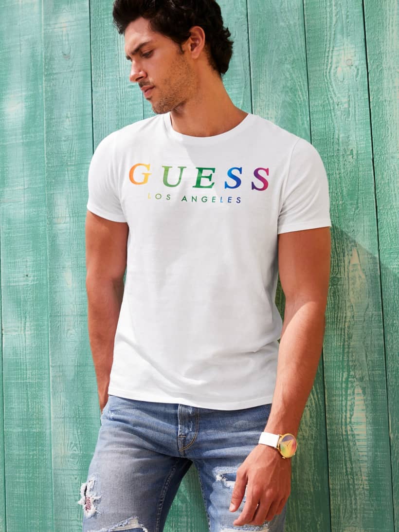 guess multicolor t shirt