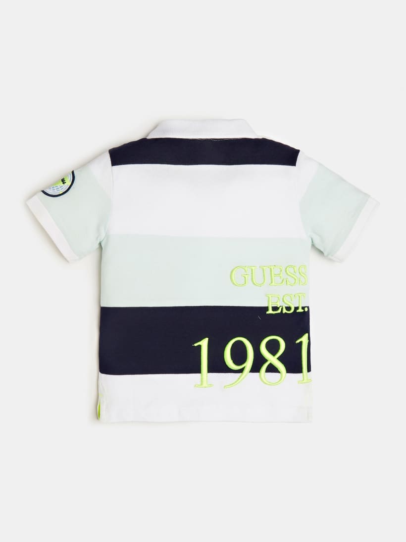 guess striped polo