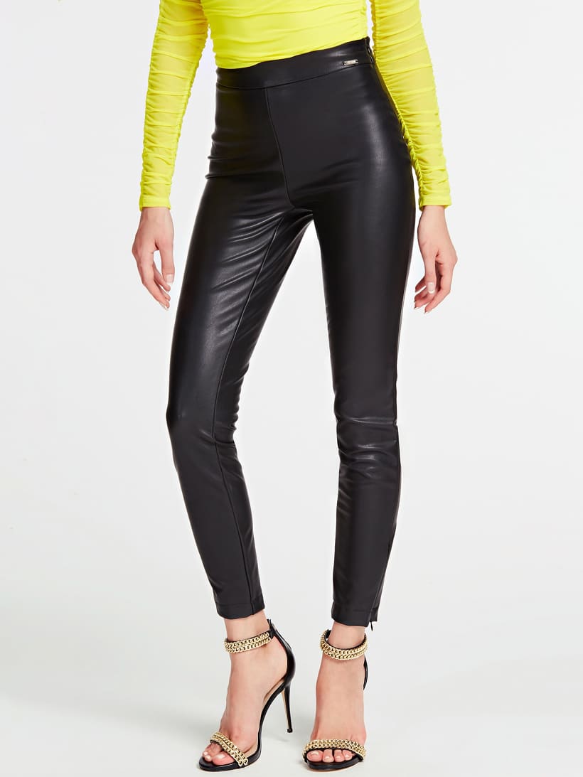 guess faux leather pants