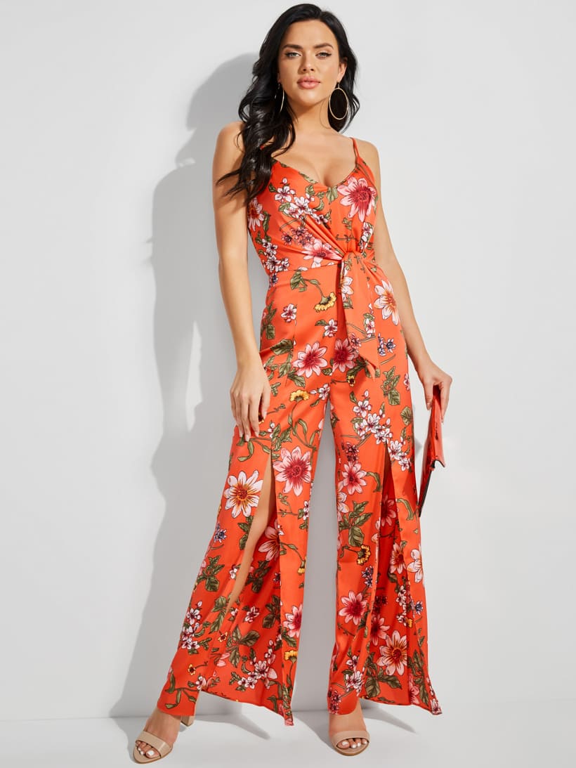 guess floral jumpsuit