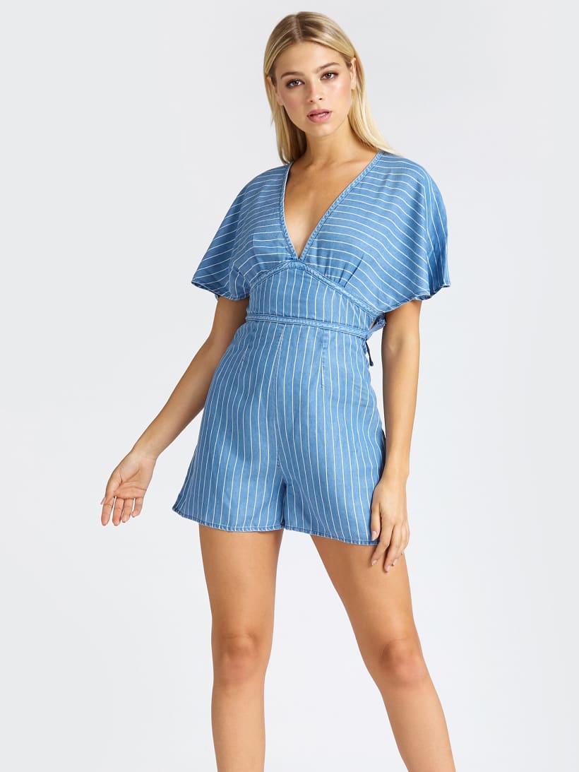 guess blue jumpsuit